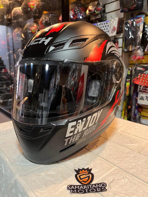 CASCO ICH 501 ROJO CON NEGRO