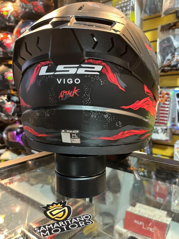 Foto adicional de CASCO INT LS2 FF810 KAIJU NEGRO ROJO BLANCO 