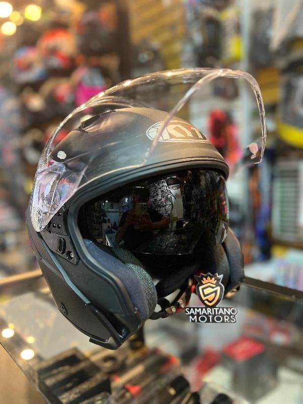 Foto adicional de CASCO KYT NEGRO MATE OPEN FACE