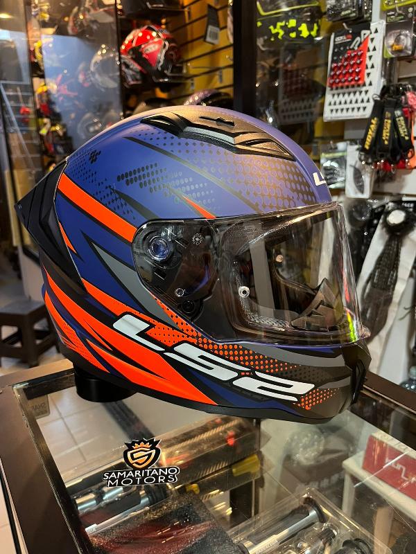 CASCO INTEGRAL LS2 FF810 FLIGHT AZUL CON NARANJA
