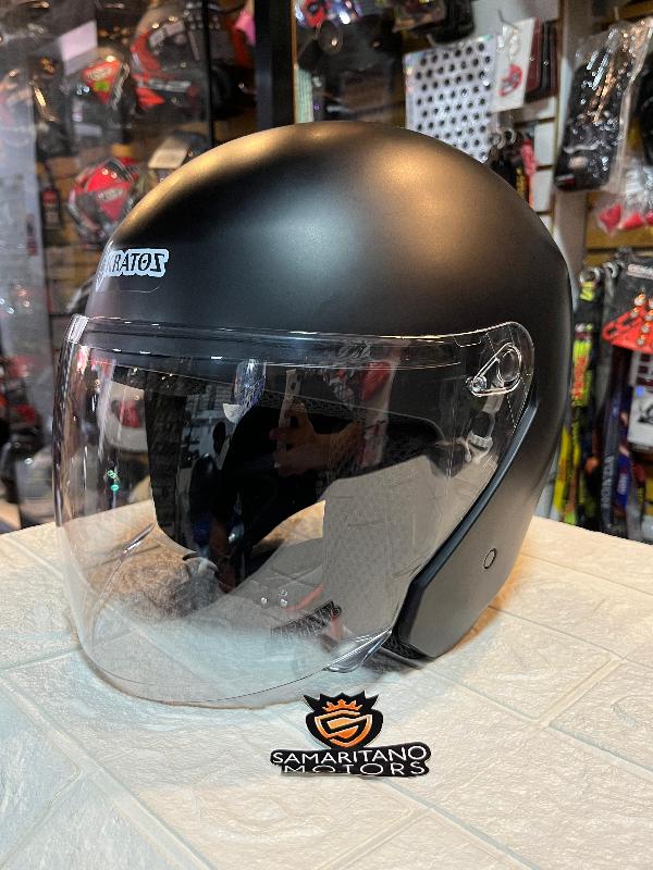 Foto adicional de CASCO OPEN FACE KRATOZ K10 NEGRO MATE