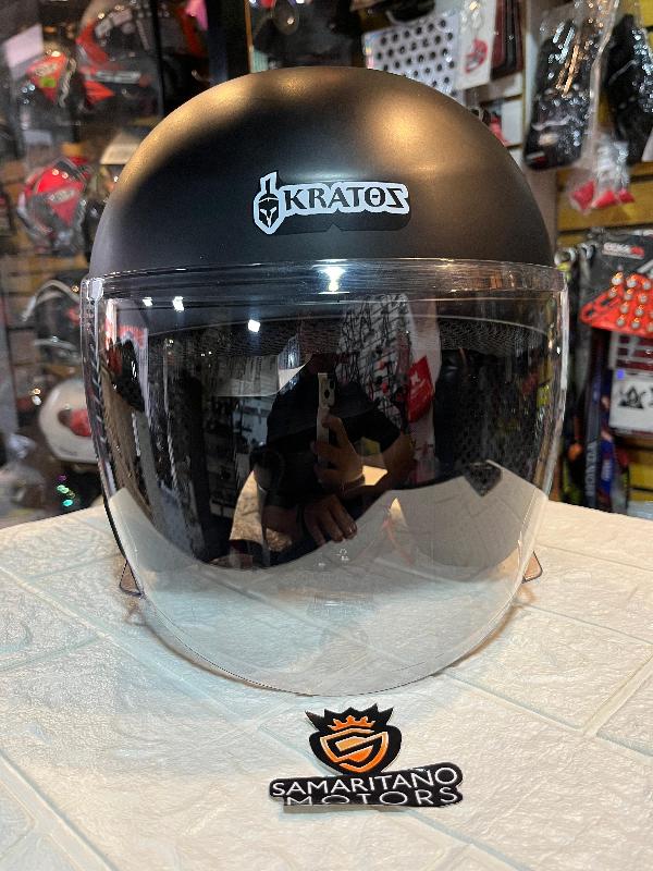 Foto adicional de CASCO OPEN FACE KRATOZ K10 NEGRO MATE